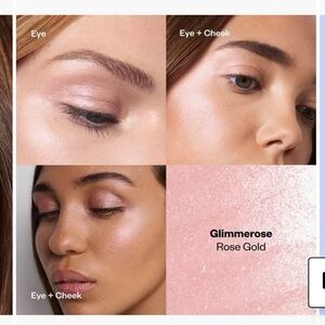 Kosas Glimmerose Shiny Objects Wet Glisten Powder Highlighter for Face & Eyes